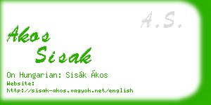 akos sisak business card