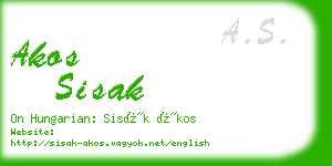 akos sisak business card